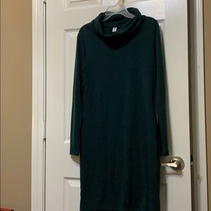 Green Cowl Neck Dress